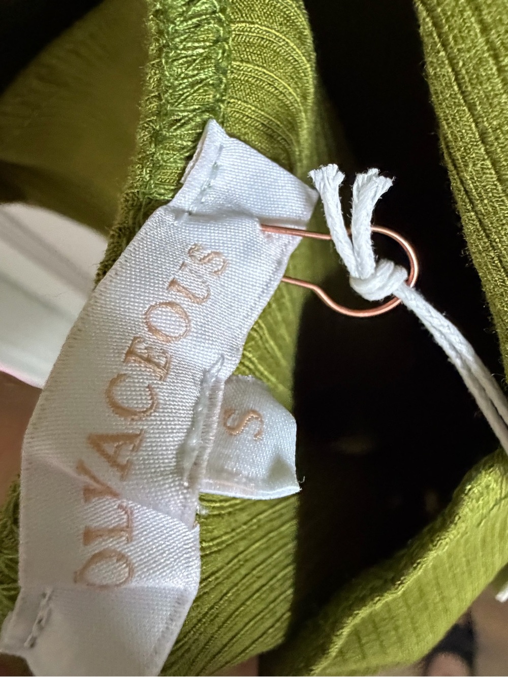 Olive Ribbed Bodycon Reversible Mini Dress - Picture 4 of 5